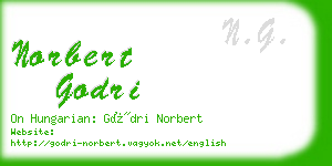 norbert godri business card